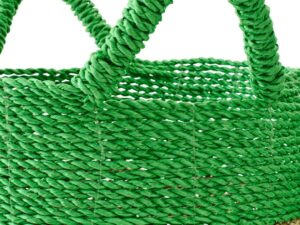 Mand Trakura Raffia Groen - Set van 3