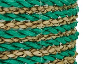 Bloempot Naammol Raffia Groen H20 cm - Set van 3