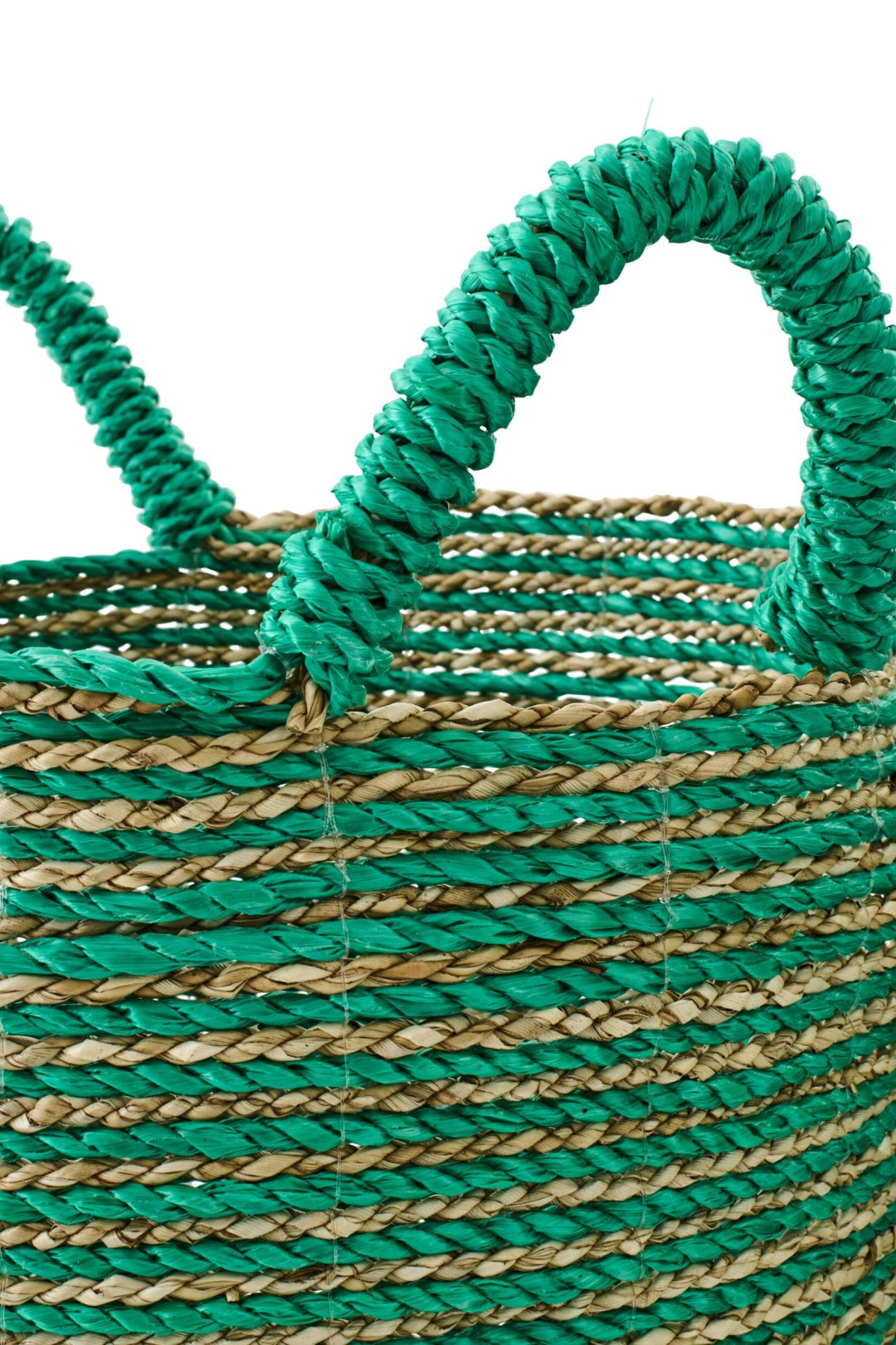 Mand Peiskond Raffia Groen - Set van 3