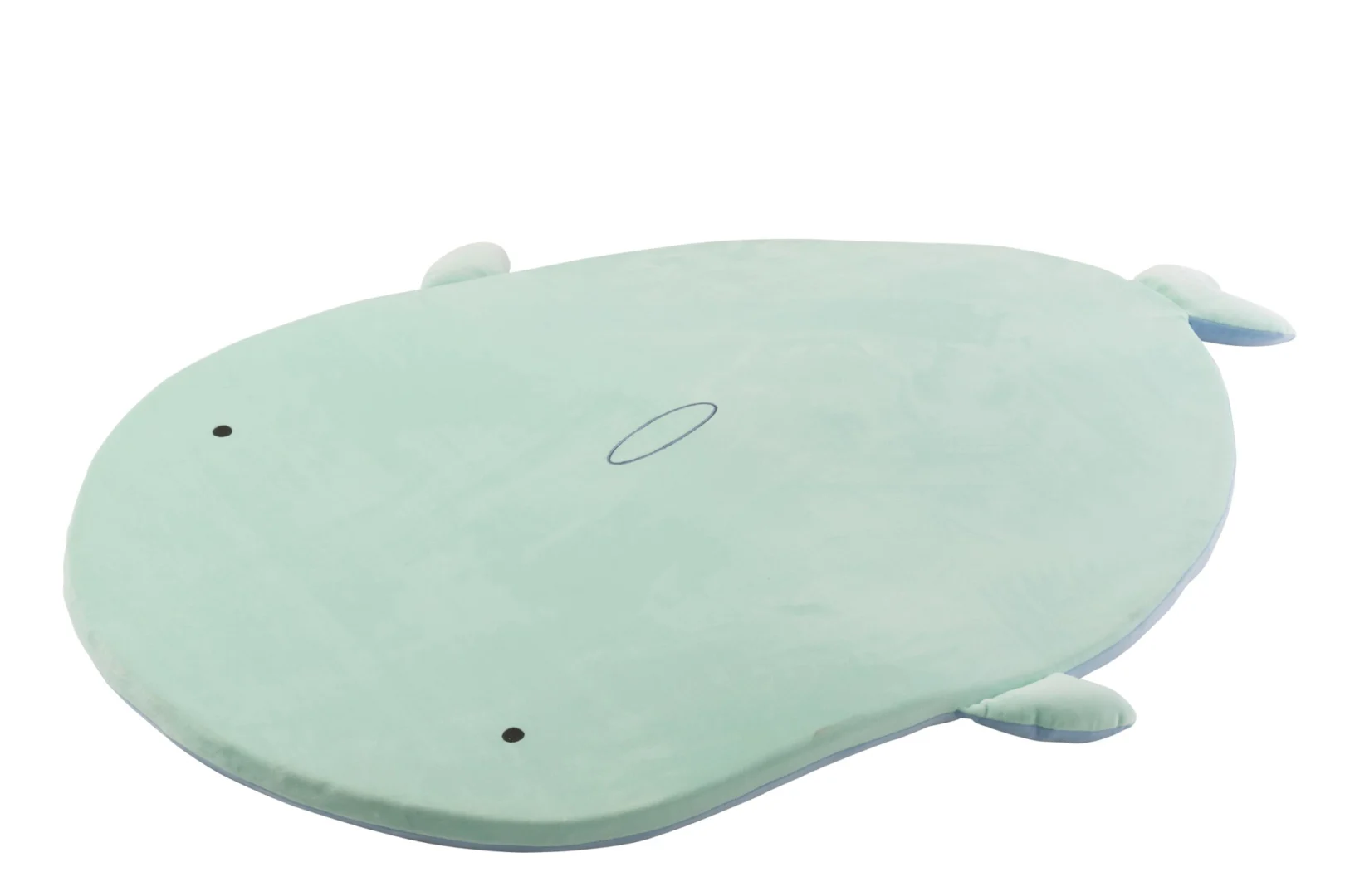 Blauwe Final speelmat van polyester, speels gevormd met zachte afwerking en compact formaat