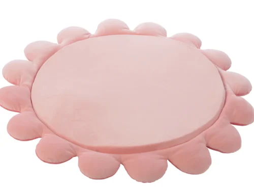 Roze Kunstbloem Zeemor van polyester, platte decoratieve bloem met zachte, ronde blaadjes