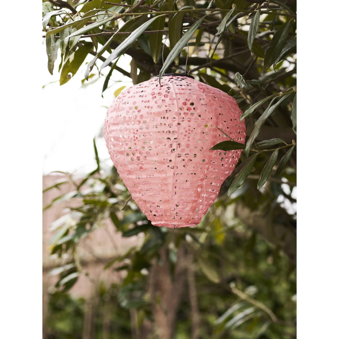 Windlicht Jallos Polyester Roze H30 cm - Afbeelding 3