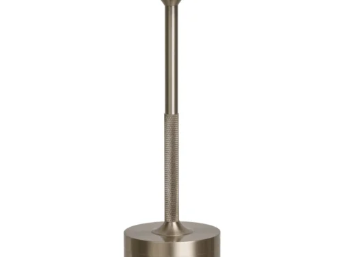 Voorira zilveren oplaadbare tafellamp van aluminium met strak, compact design, H 28,5 cm