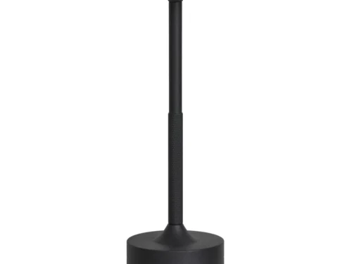 Tafellamp Nina zwart, oplaadbaar en minimalistisch design, H28,5 cm, met strakke aluminium afwerking