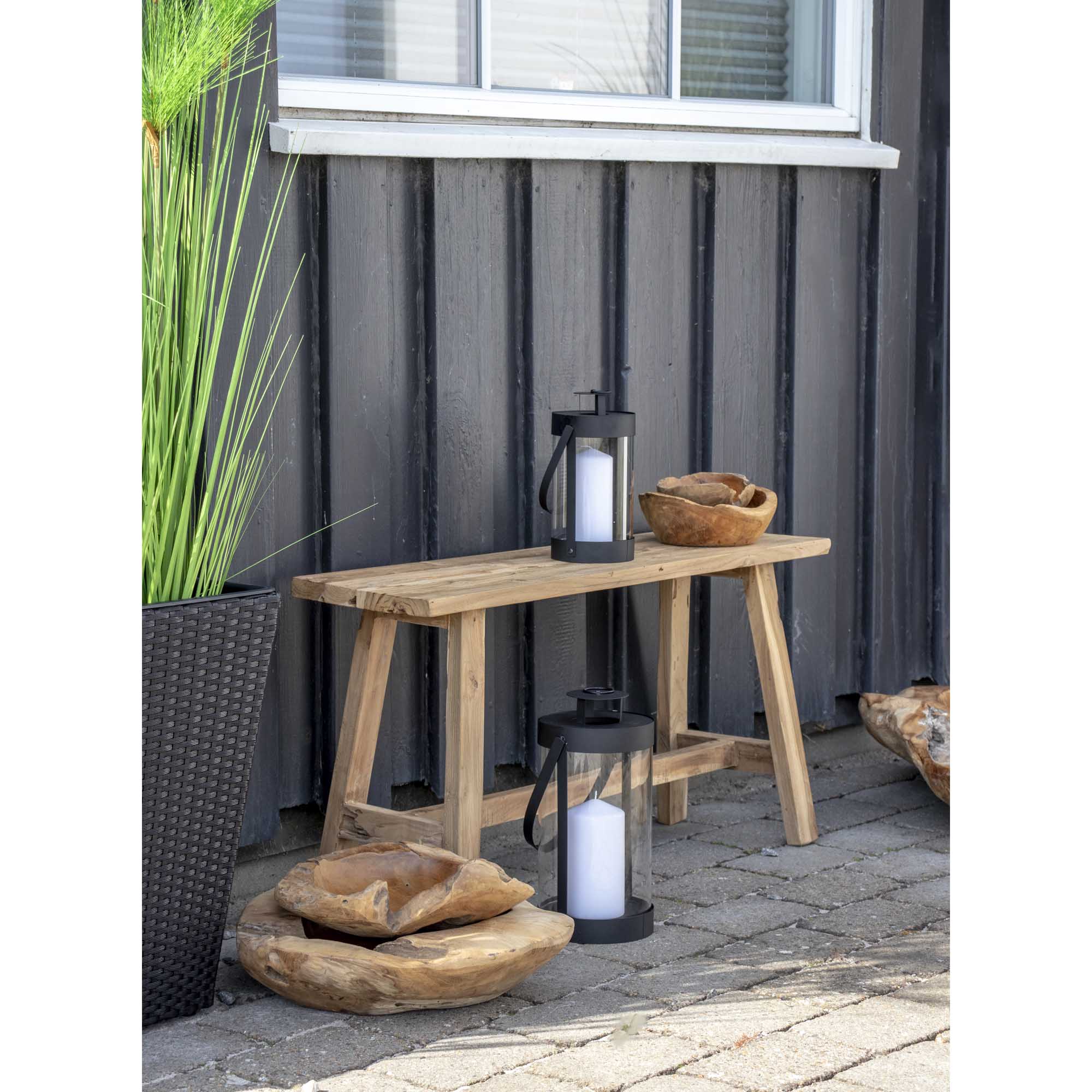 Windlicht Triedi Staal Zwart H24 cm - Set van 2 - Afbeelding 7