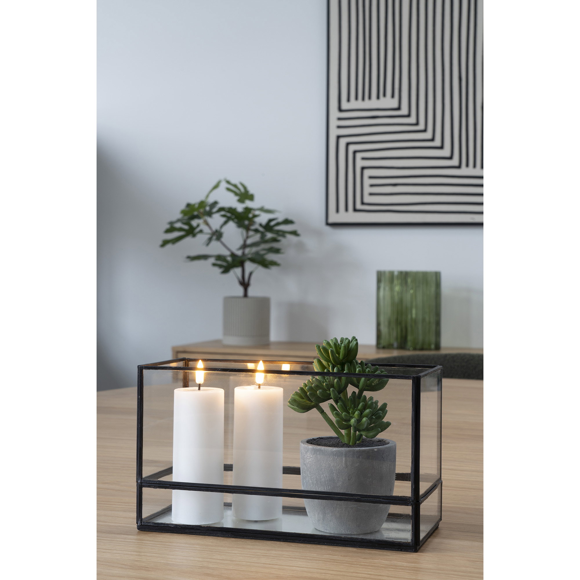 Windlicht Preetos Metaal Zwart H15 cm - Afbeelding 3