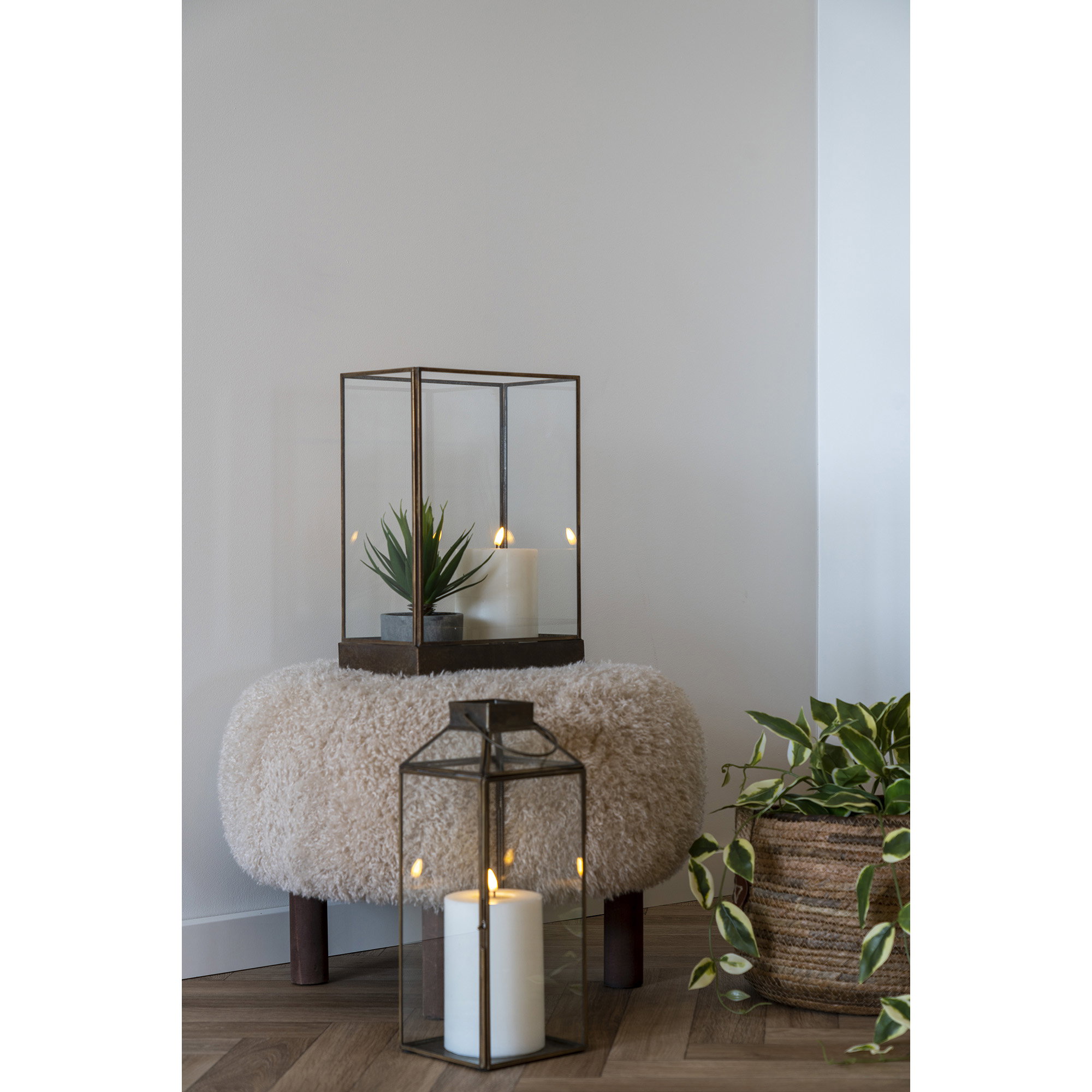 Windlicht Fesun Metaal Messing H36,5 cm - Afbeelding 4