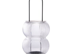 Windlicht Gasso Metaal Zwart H36 cm