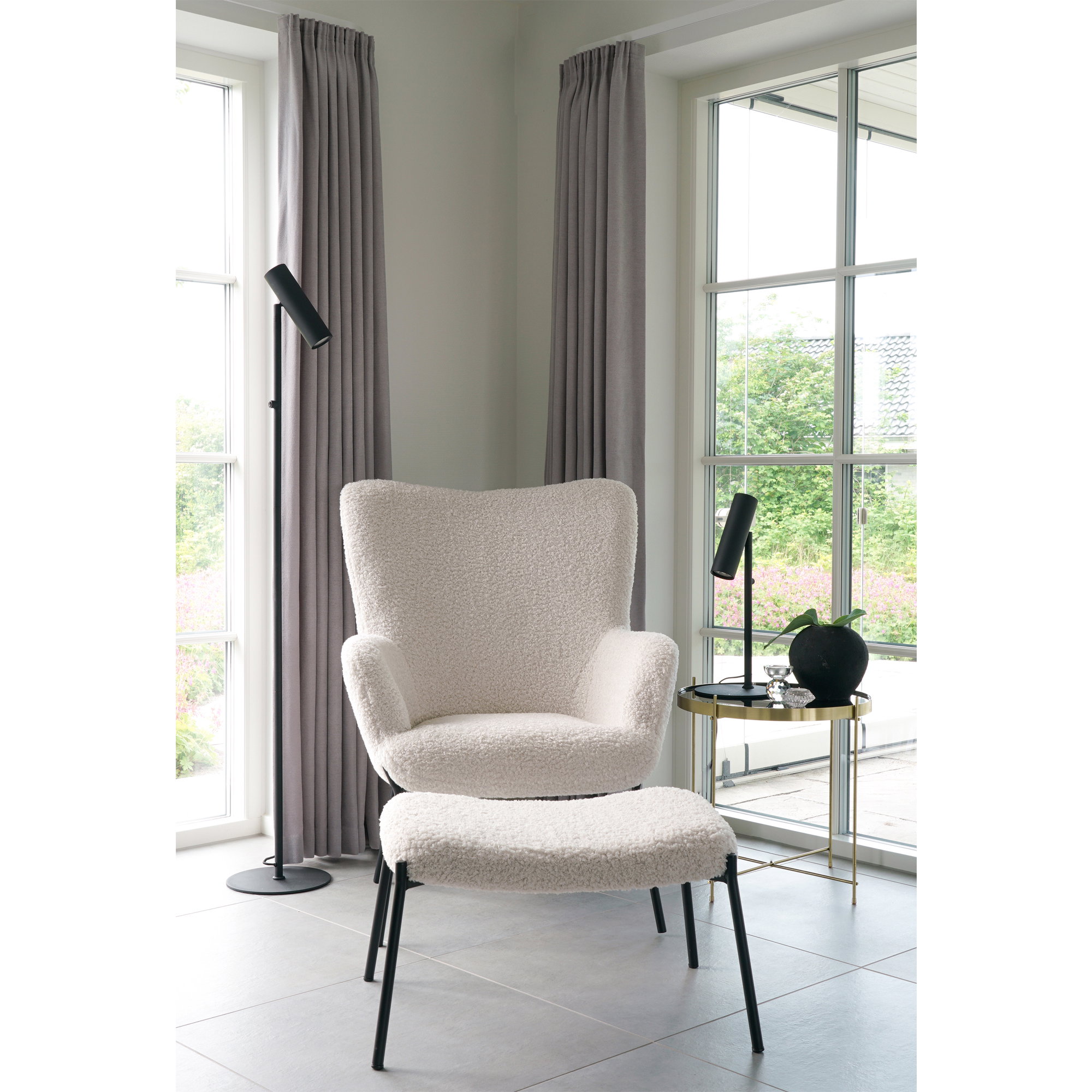 Vloerlamp Nibello Zwart H150 cm - Afbeelding 5