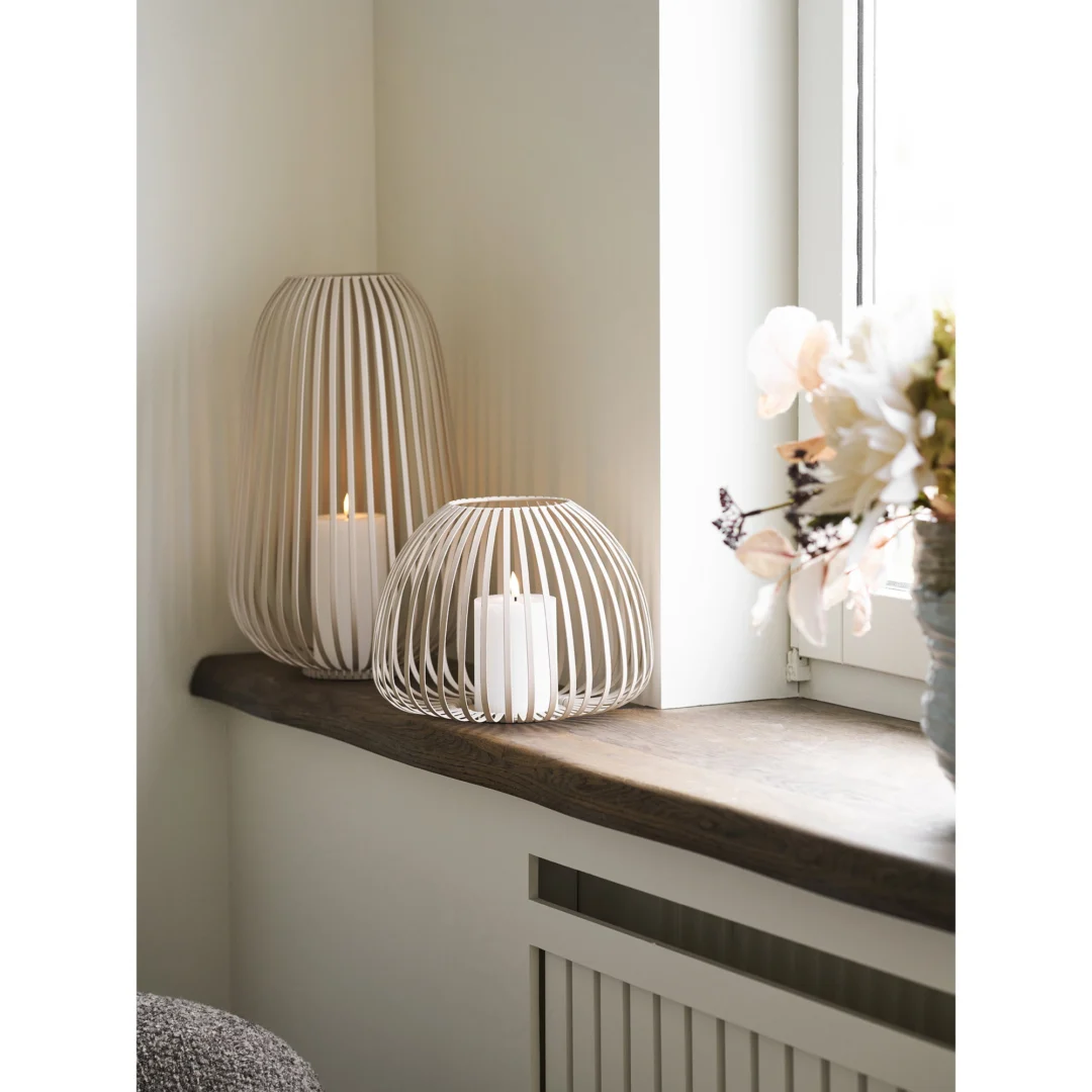 Windlicht Doraro Metaal Beige H20 cm - Afbeelding 5