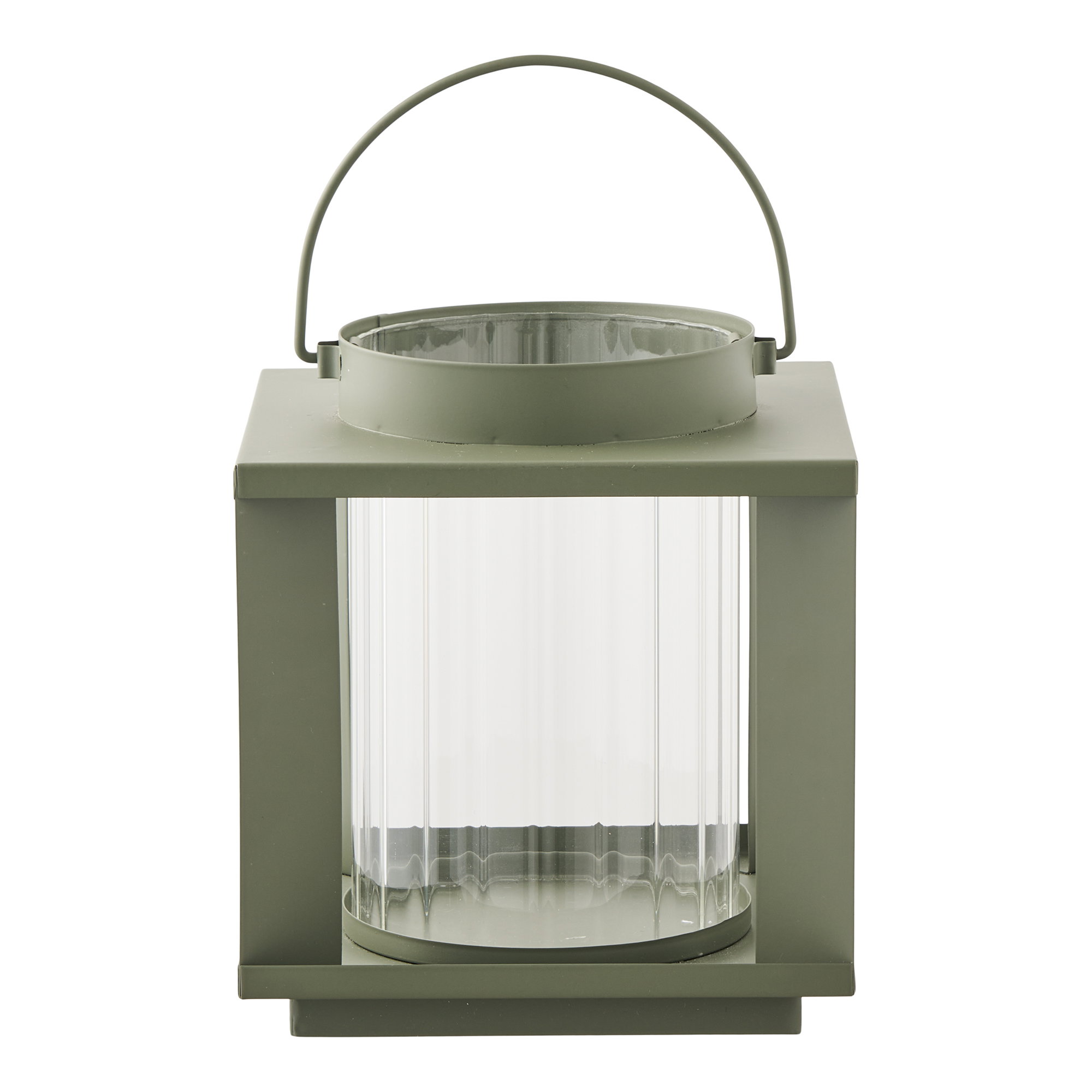 Windlicht Slibena Metaal Groen H20,5 cm