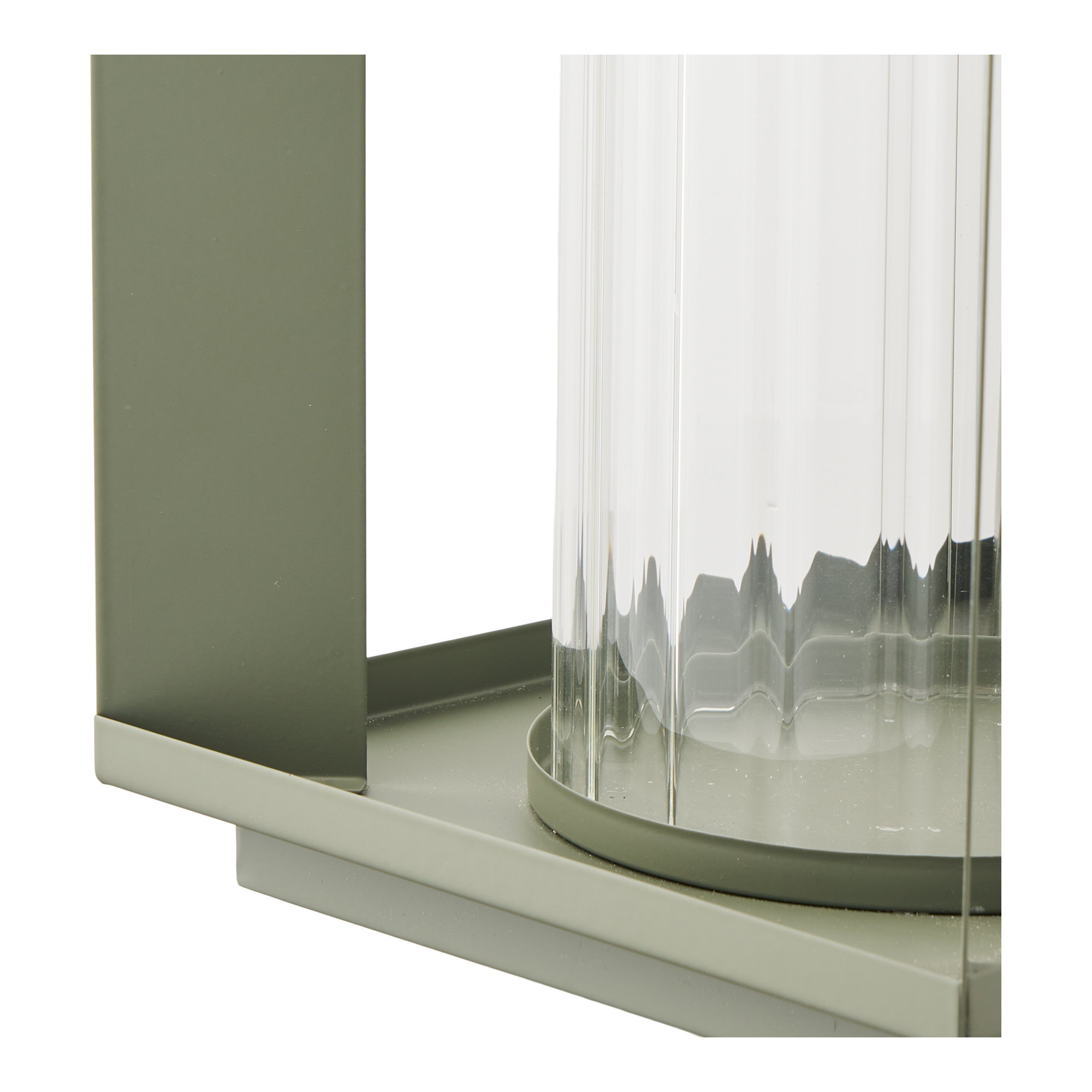 Windlicht Slibena Metaal Groen H20,5 cm - Afbeelding 4