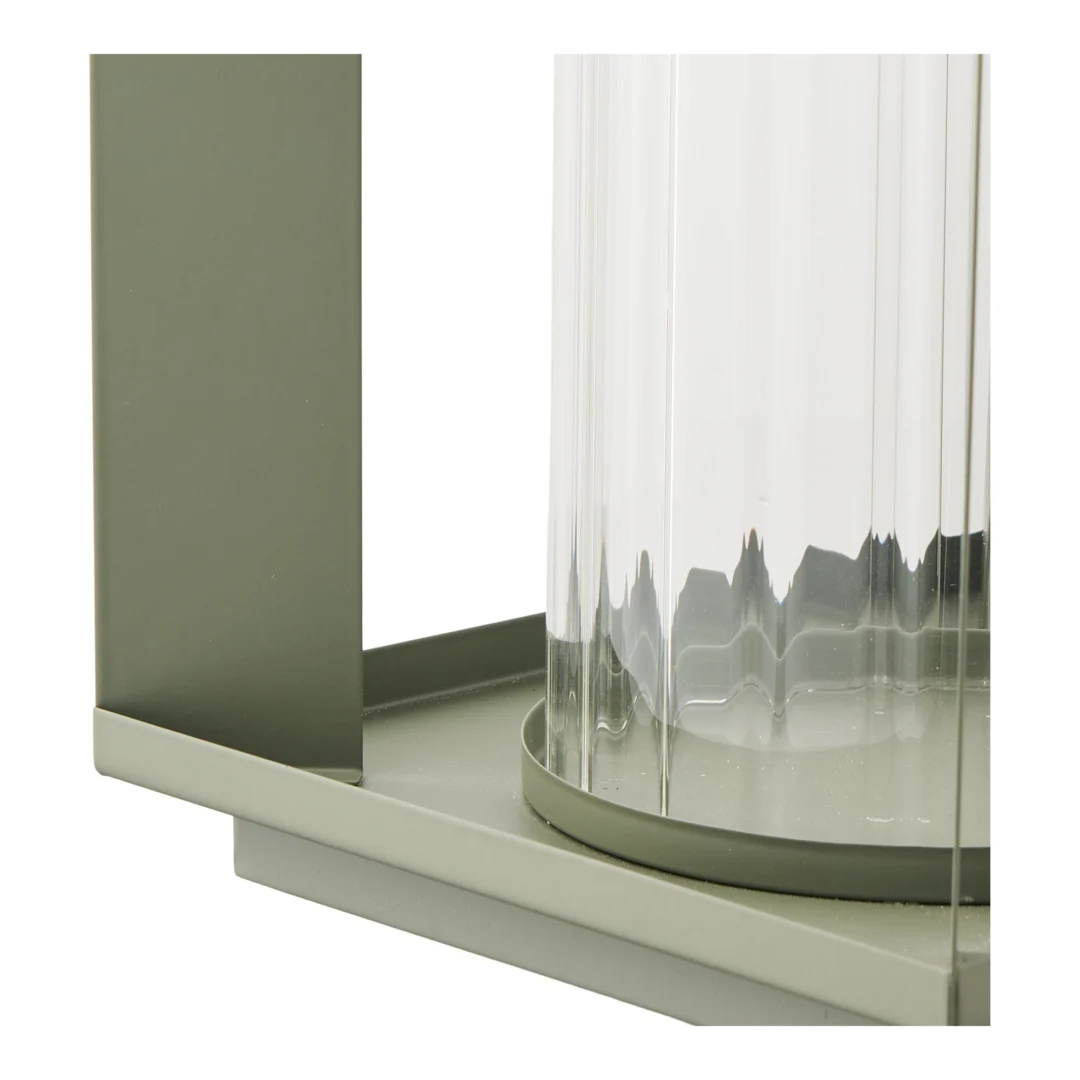 Windlicht Slibena Metaal Groen H20,5 cm - Afbeelding 4