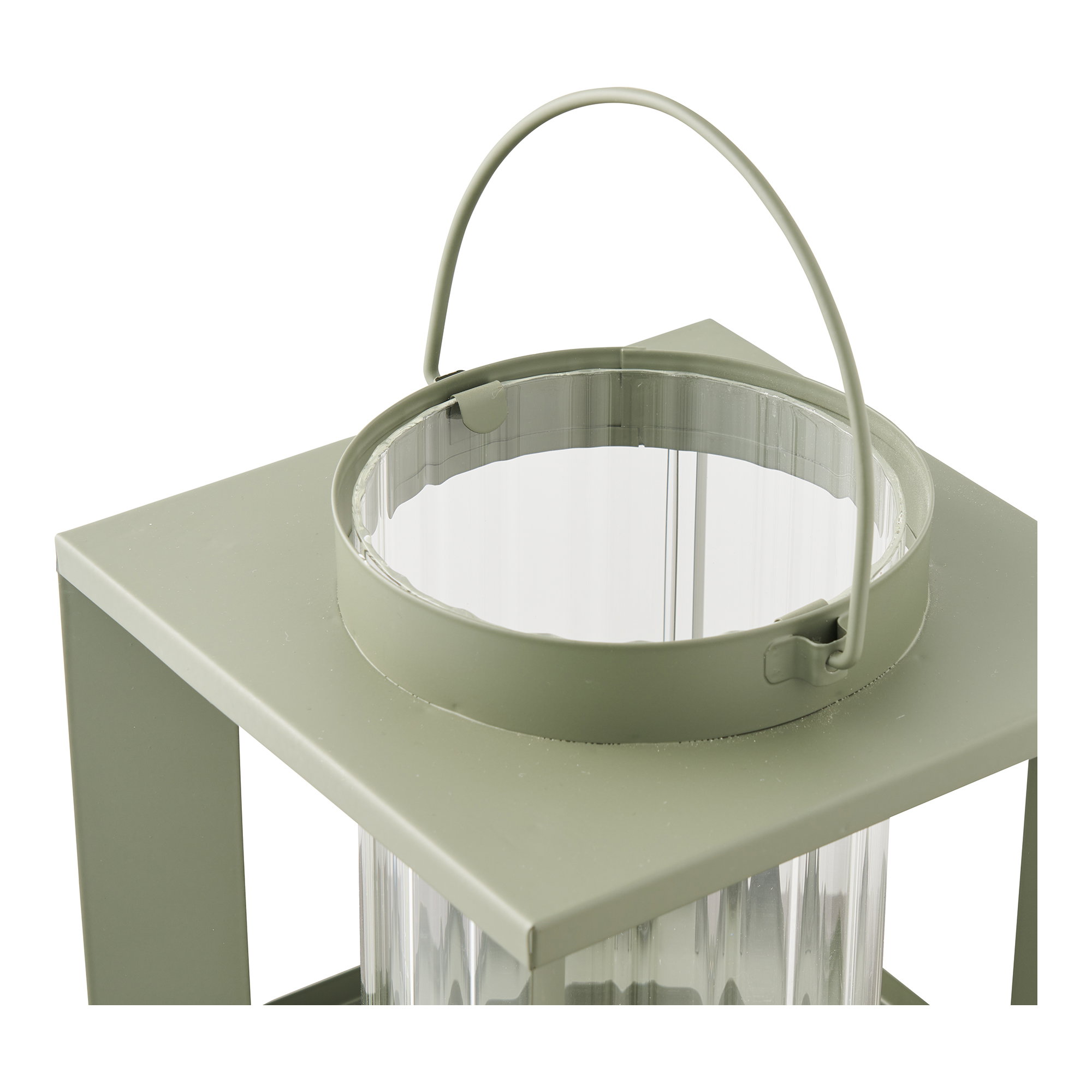 Windlicht Slibena Metaal Groen H20,5 cm - Afbeelding 5