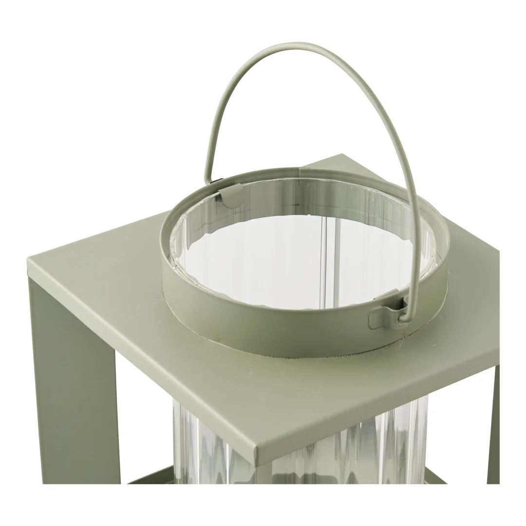 Windlicht Slibena Metaal Groen H20,5 cm - Afbeelding 5