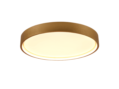 Plafondlamp Skoostek mat messing Ø45 cm met geïntegreerde LED en strakke ronde vorm
