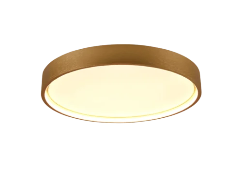 Plafondlamp Skoostek mat messing Ø45 cm met geïntegreerde LED en strakke ronde vorm