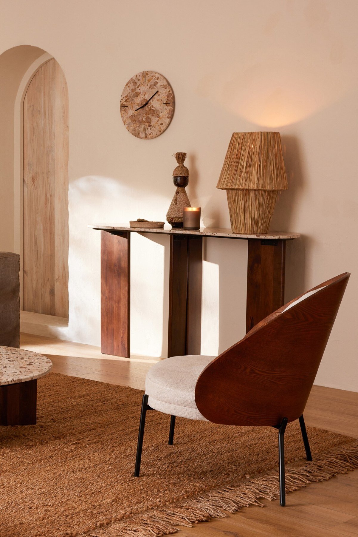 Wandklok Daarrum Beige - Afbeelding 2