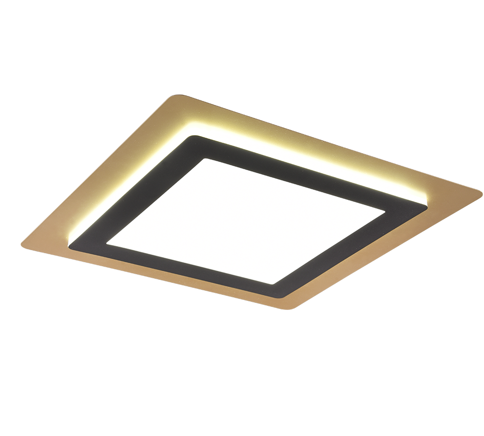 Plafondlamp Hinnand Goud - Set van 3 - Afbeelding 2