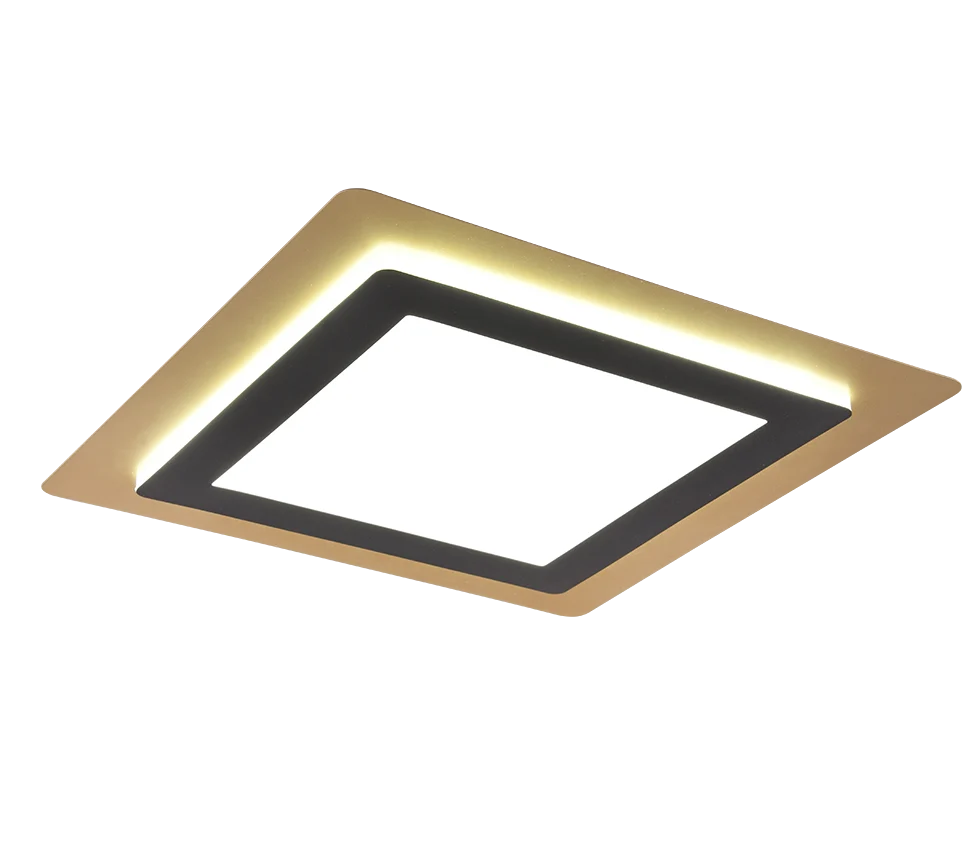 Plafondlamp Hinnand Goud - Set van 3 - Afbeelding 2