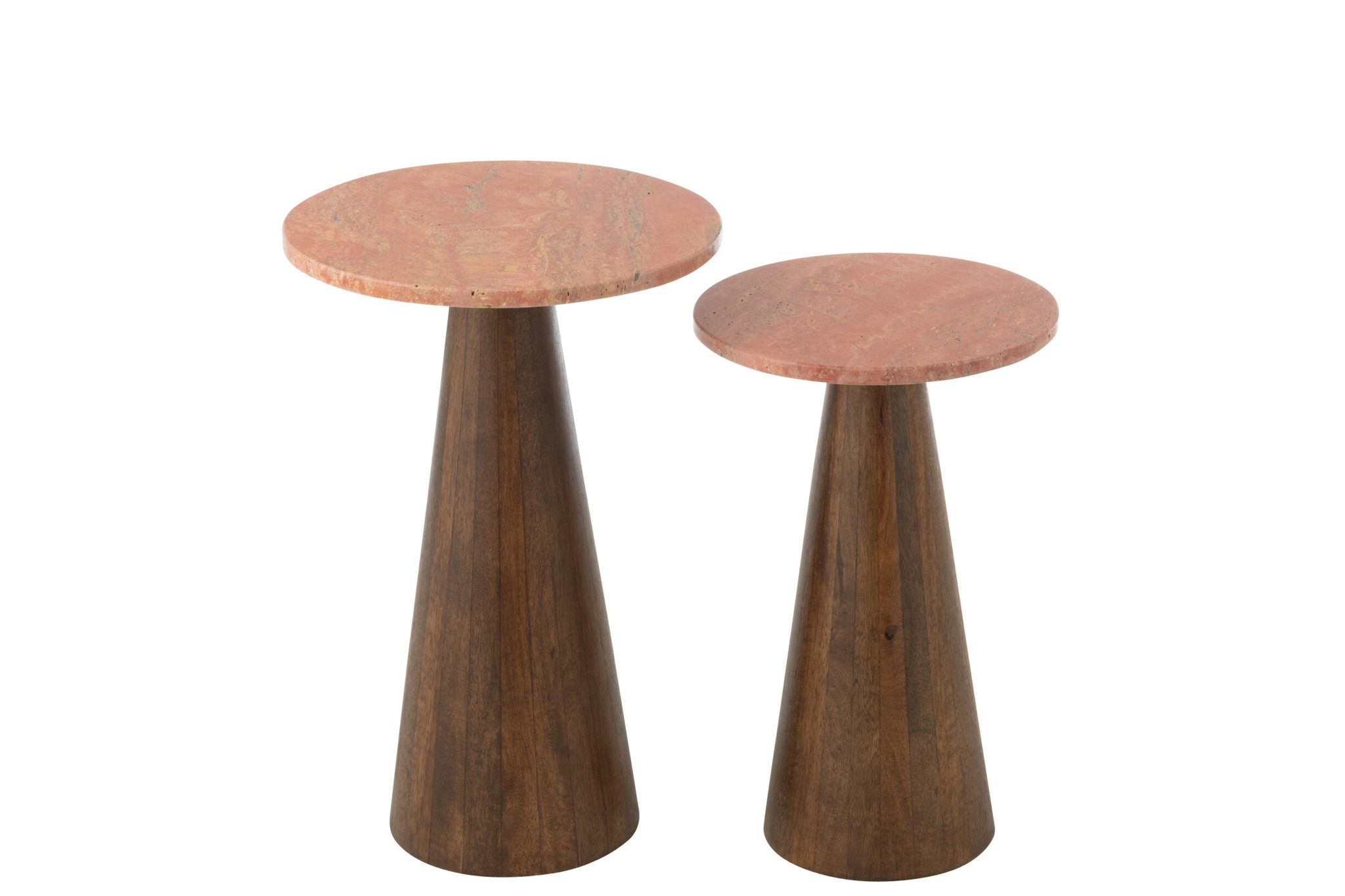 Bijzettafel Cieskira Mangohout 35 cm - Set van 2