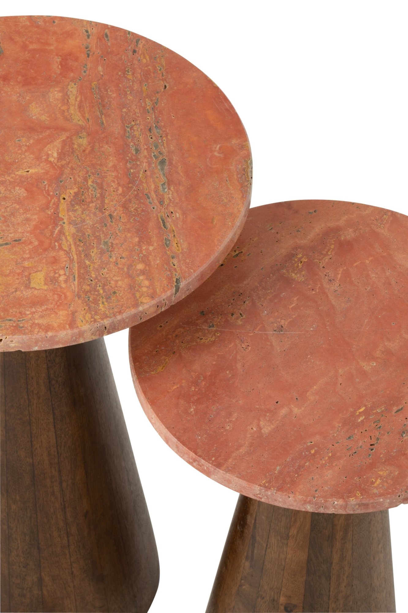 Bijzettafel Cieskira Mangohout 35 cm - Set van 2 - Afbeelding 4