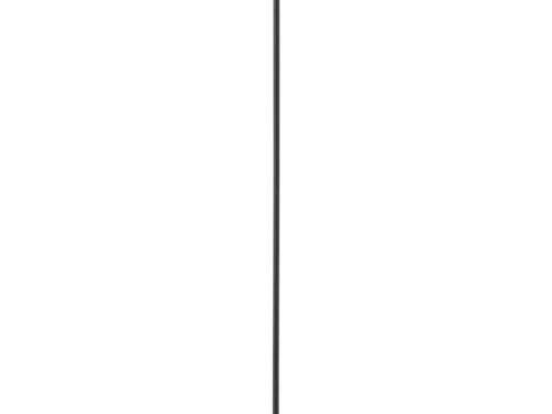 Vloerlamp Tronaro Zwart H173 cm met slanke voet, golvende kap en ronde voetplaat