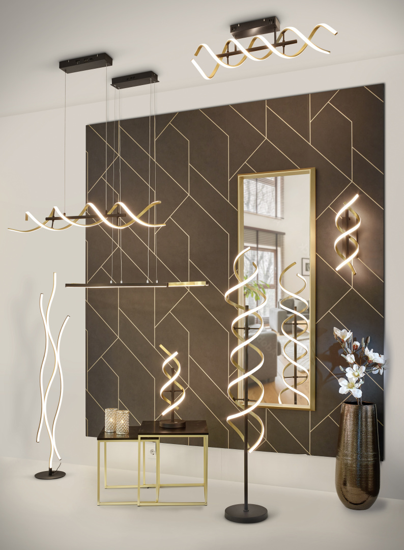 Plafondlamp Troondand Mat Messing - Set van 3 - Afbeelding 6