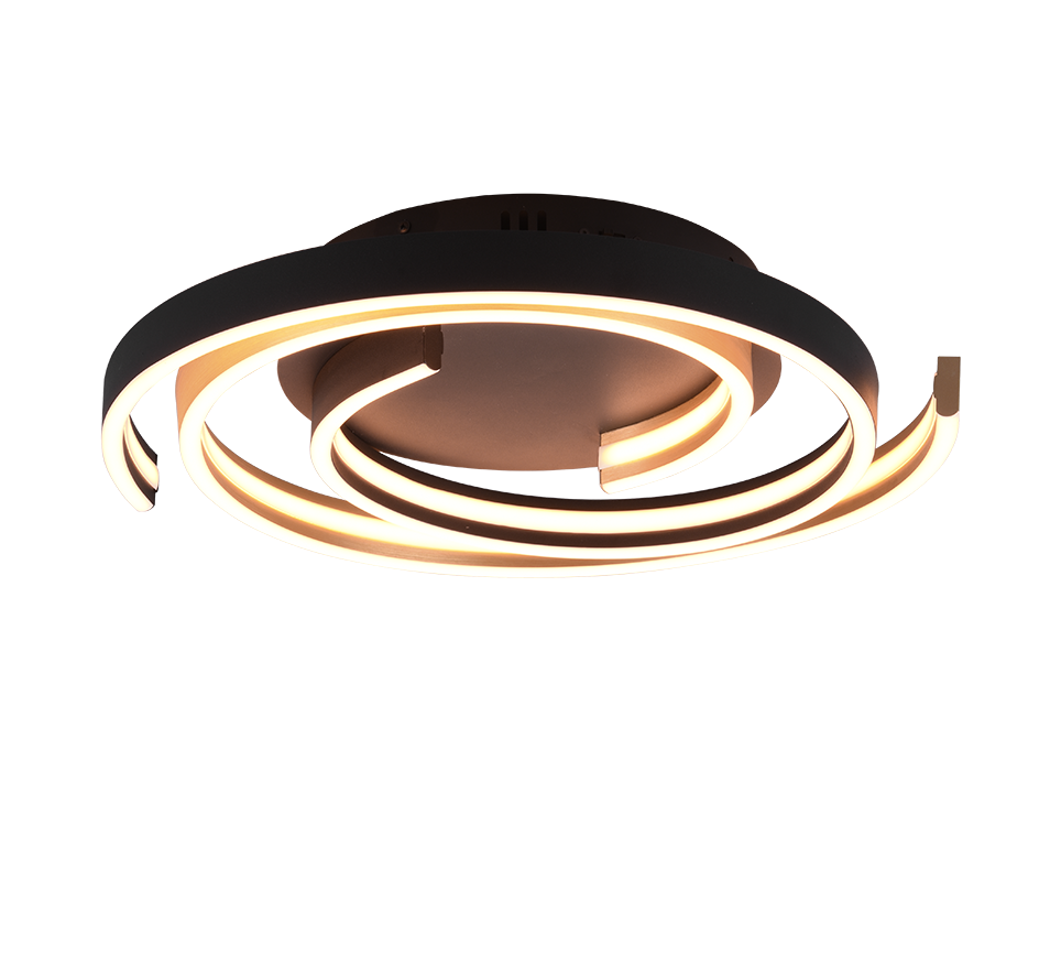 Plafondlamp Zaaltia Mat Messing Ø50 cm - Set van 3 - Afbeelding 2