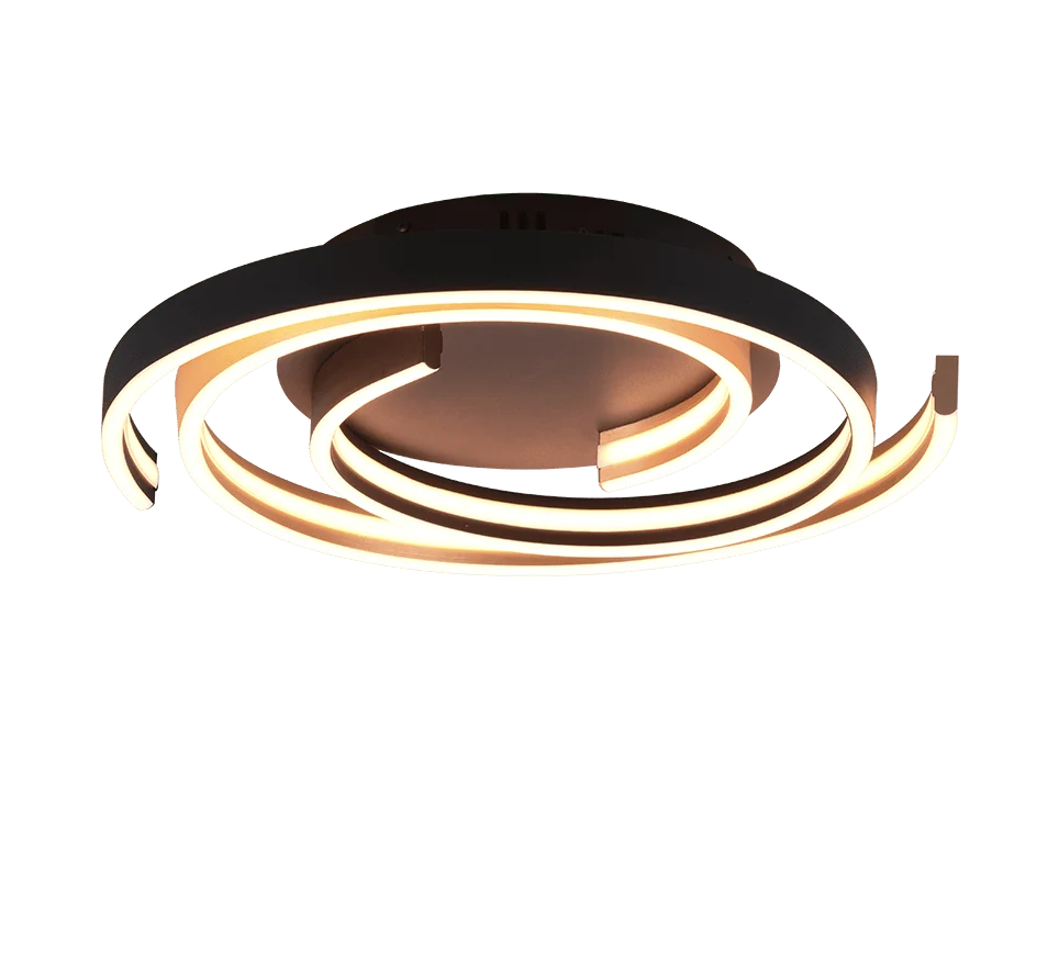Plafondlamp Zaaltia Mat Messing Ø50 cm - Set van 3 - Afbeelding 2