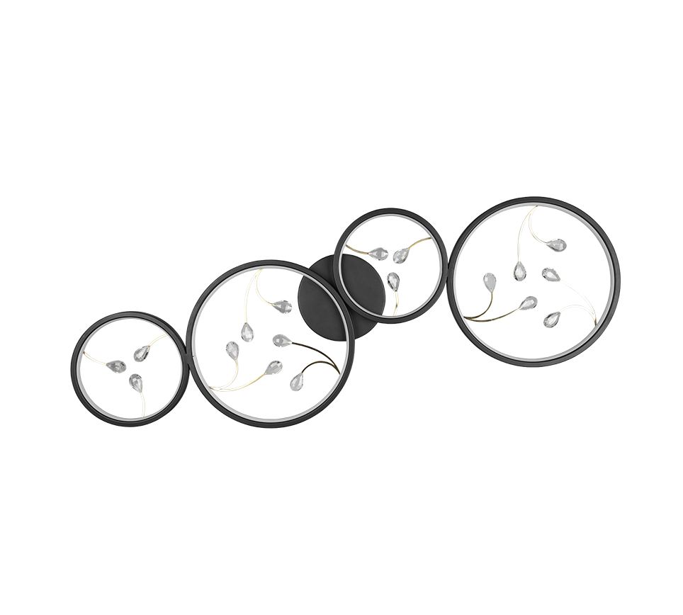 Plafondlamp Paadero Mat Zwart - Set van 3 - Afbeelding 4