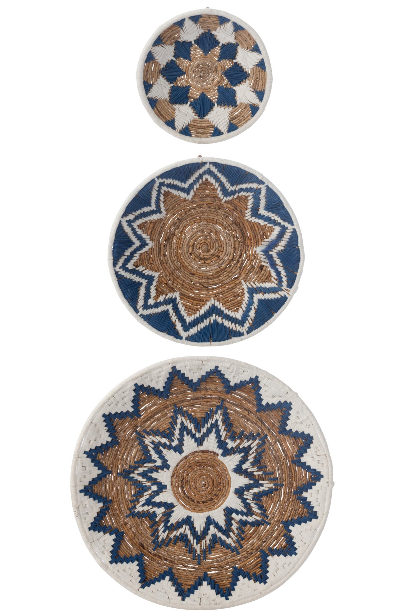 Wanddecoratie Faunda Blauw - Set van 3 - Afbeelding 4
