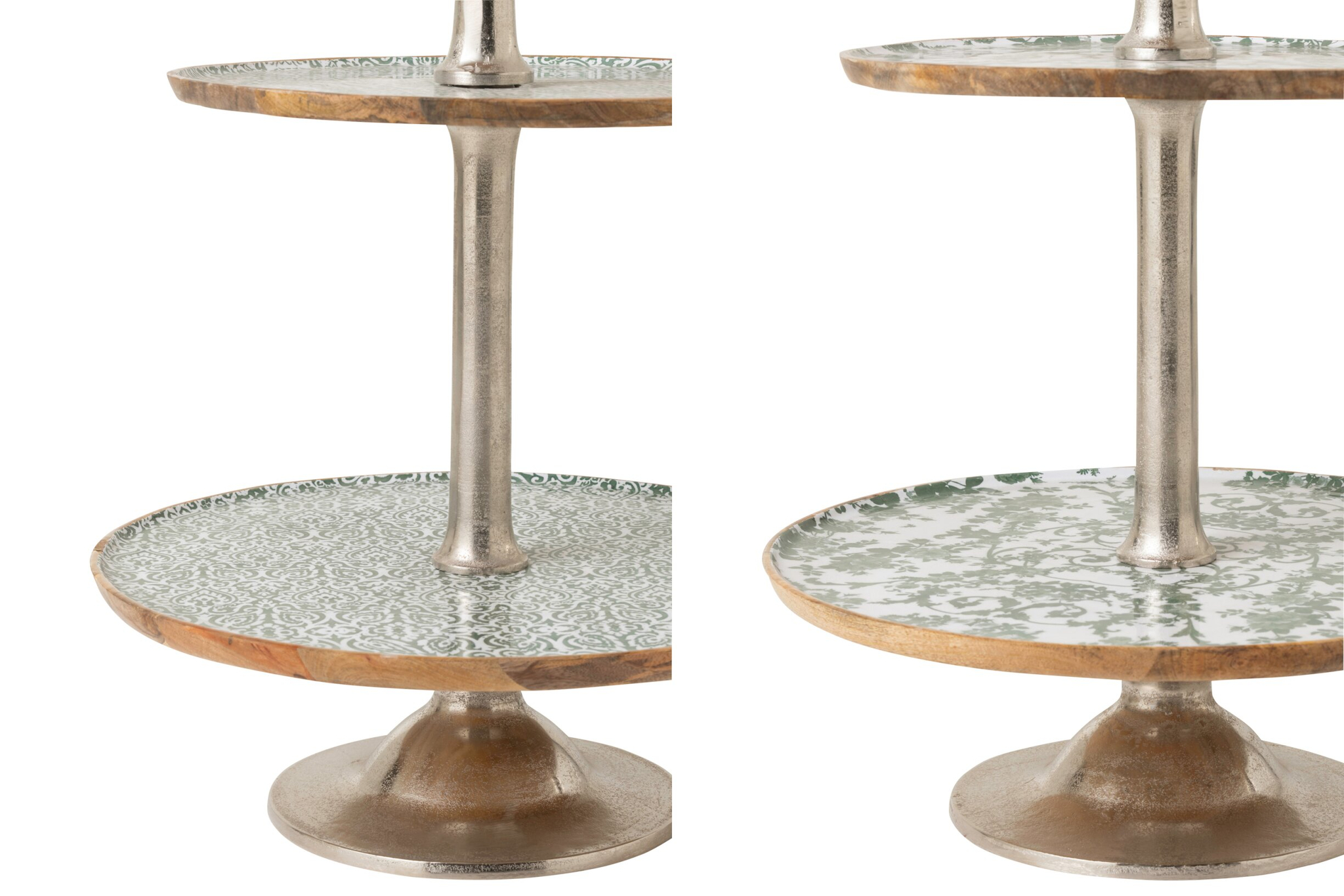 Woonaccessoire Dossek Mangohout Groen - Set van 2