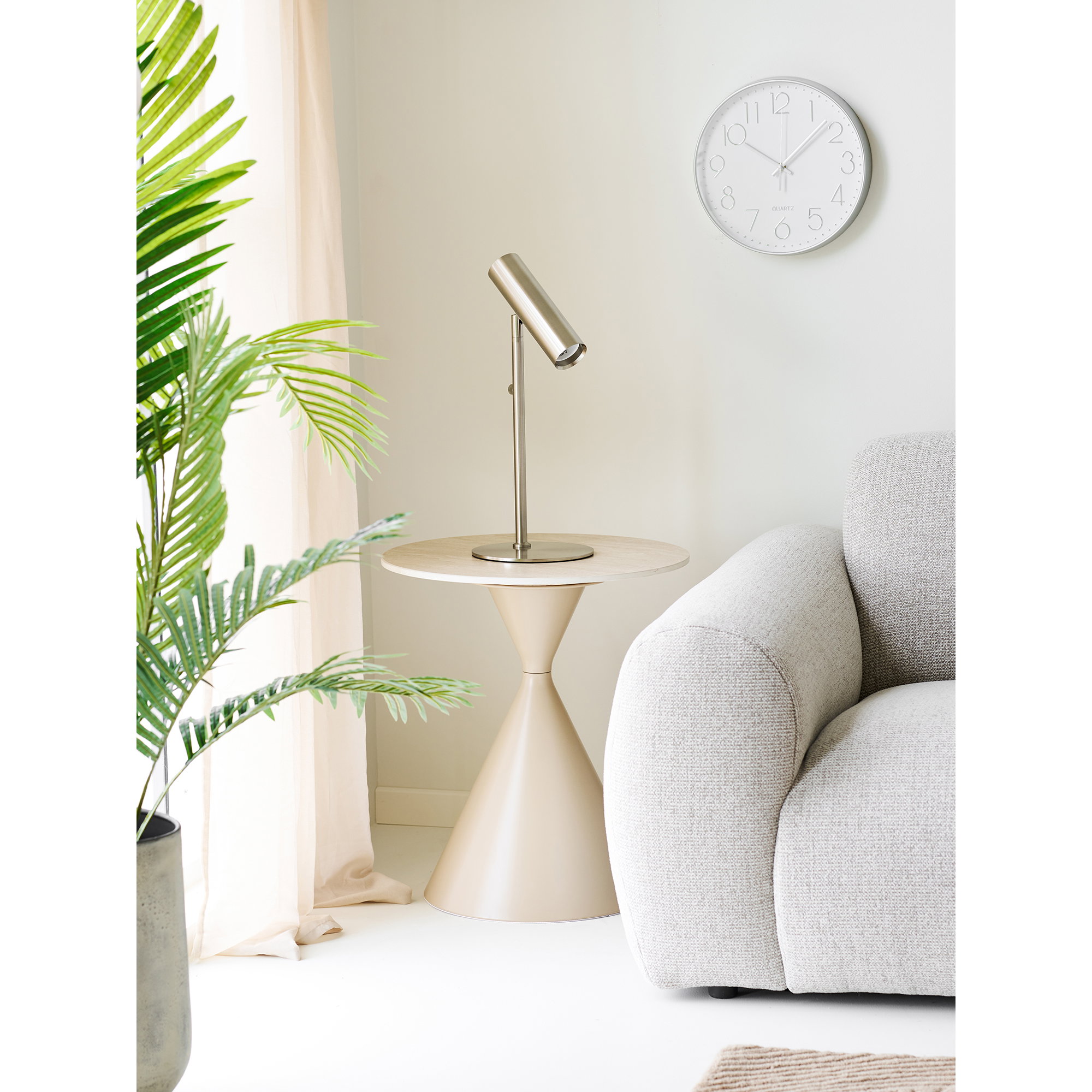 Tafellamp Purmona Zilver H47 cm - Afbeelding 5