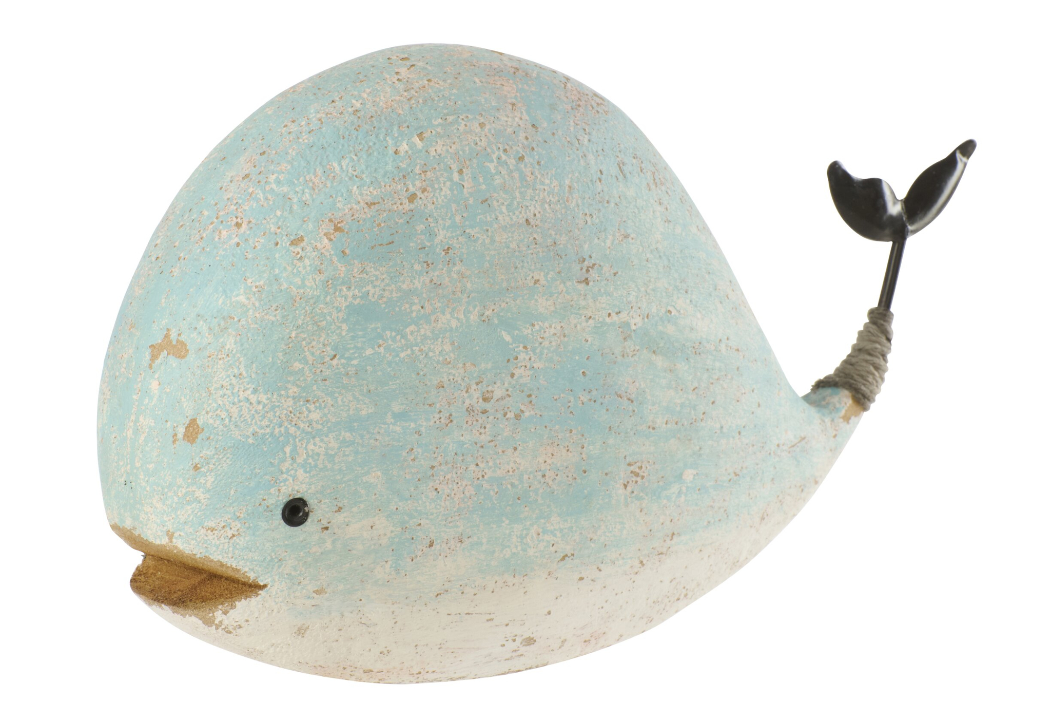 Decoratiefiguur Printan Hout Wit H13,5 cm - Afbeelding 2