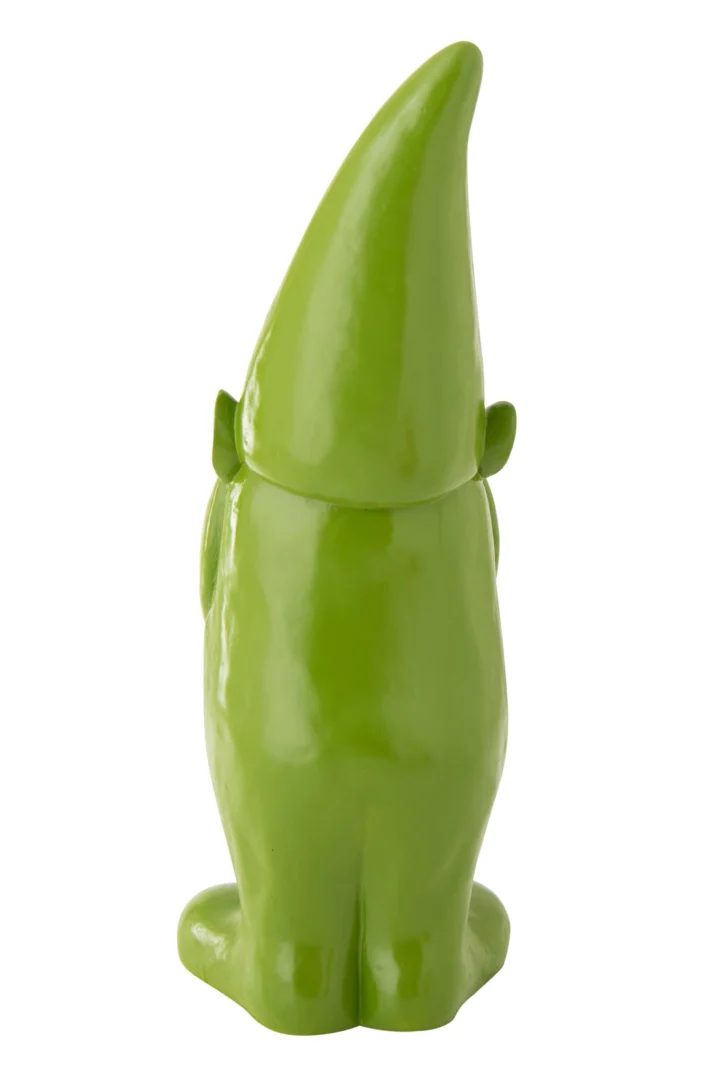 Groene decoratiefiguur Ziernine H142 cm van hars en kalkpoeder, speels en robuust voor binnen of buiten