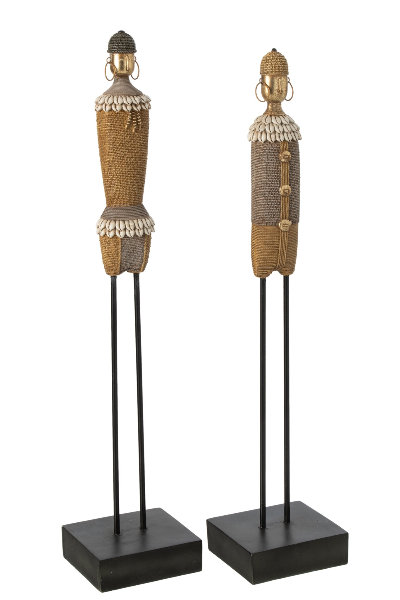 Beeld Klierrond Meerkleurig H70,5 cm - Set van 2 - Afbeelding 3