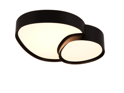 Plafondlamp Kolun mat zwart set van 3 met geïntegreerde LED en moderne ronde vormen