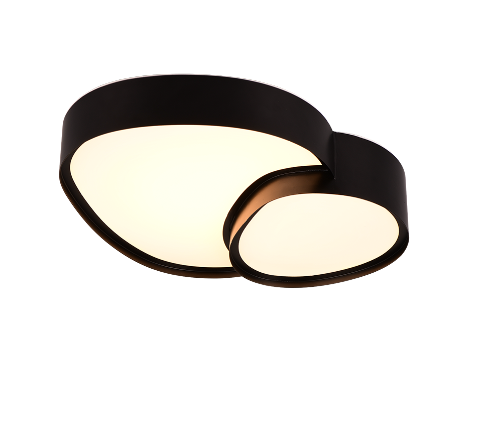 Plafondlamp Kolun Mat Zwart - Set van 3