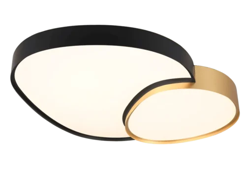 Plafondlamp Proonsane zwart-goud set van 3 met geïntegreerde LED en modern rond design