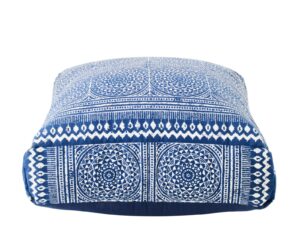 Poef Veissen Katoen Blauw