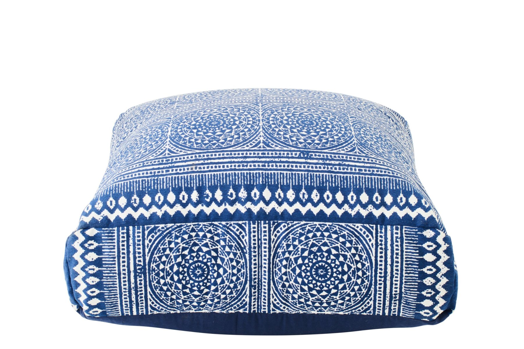 Poef Veissen Katoen Blauw
