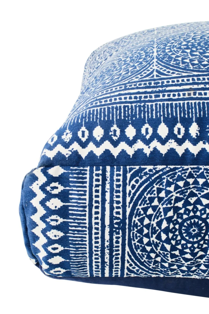 Poef Veissen Katoen Blauw - Afbeelding 2