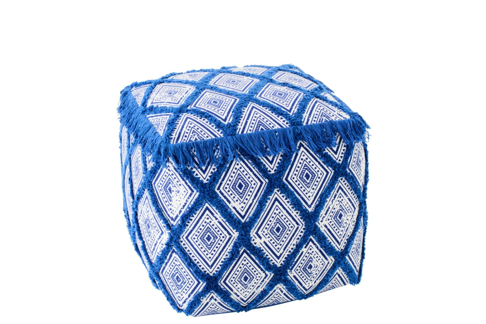 Poef Calvi Katoen Blauw - Afbeelding 5