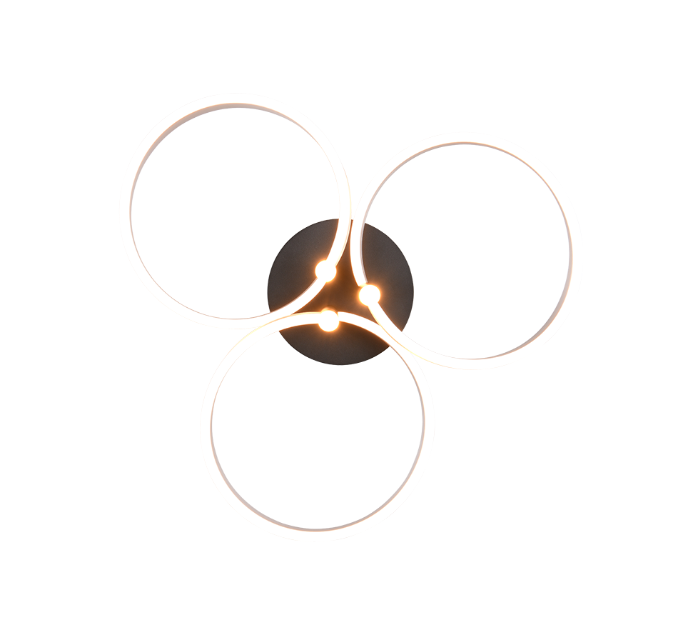 Plafondlamp Kleivond Metaal Ø65,5 cm - Set van 3 - Afbeelding 4