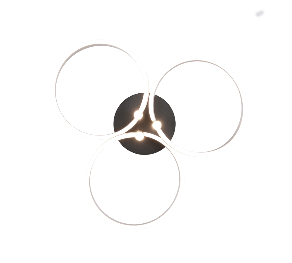 Plafondlamp Kleivond Metaal Ø65,5 cm - Set van 3 - Afbeelding 5