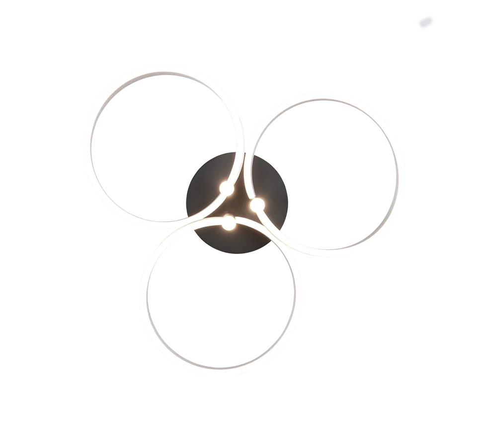 Plafondlamp Kleivond Metaal Ø65,5 cm - Set van 3 - Afbeelding 5