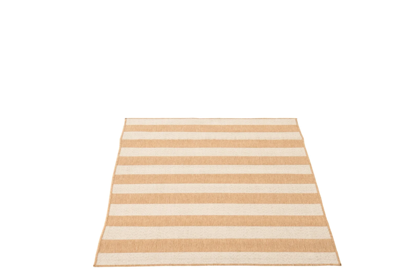 Vloerkleed Nunsas wit 170 x 120 cm met gestreept wit/naturel dessin voor buiten, van polypropyleen