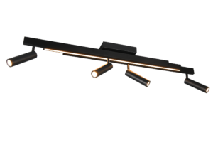 Plafondlamp Tierdos Mat Zwart - Set van 3