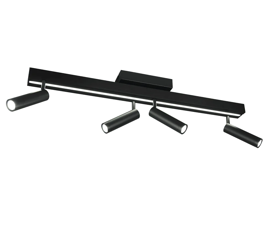 Plafondlamp Tierdos Mat Zwart - Set van 3 - Afbeelding 5